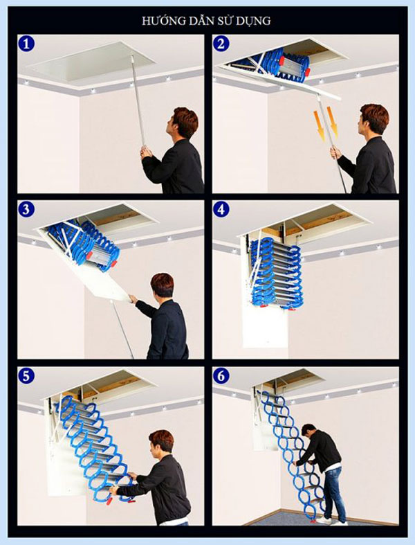 hướng dẫn sử dụng thang xếp thông minh