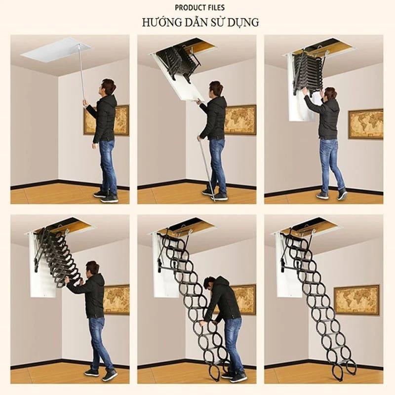 hướng dẫn sử dụng thang xếp thông minh